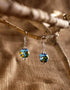 Single Blue Pottery Bead Earrings (Turquoise)